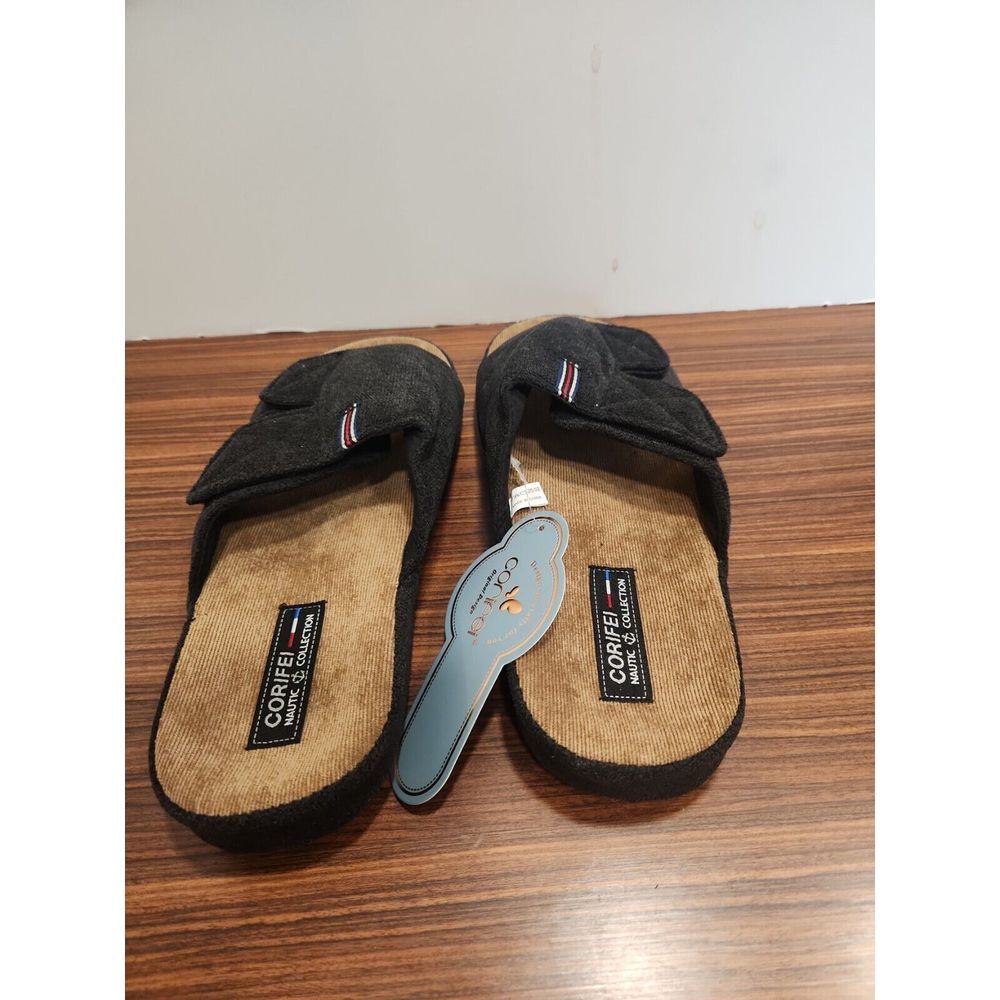 CORIFEI Men's Adjustable Wrap House Slide Slippers with‎ Arch Support, Slip-on - Picture 4 of 6